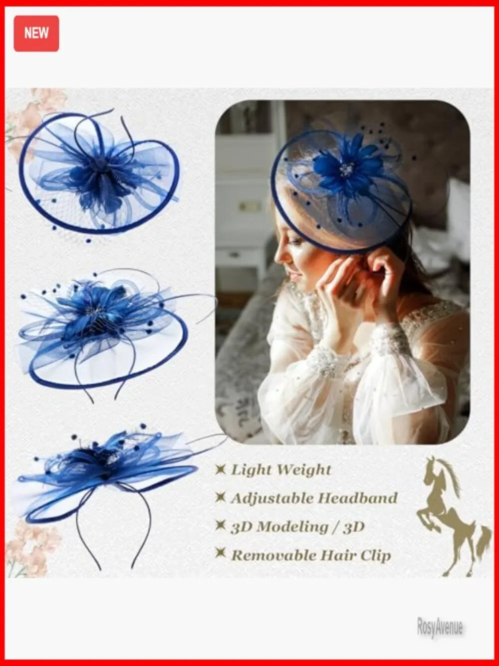Vintage Linen Feather Fascinator Hats for Women Wedding Cocktail Party